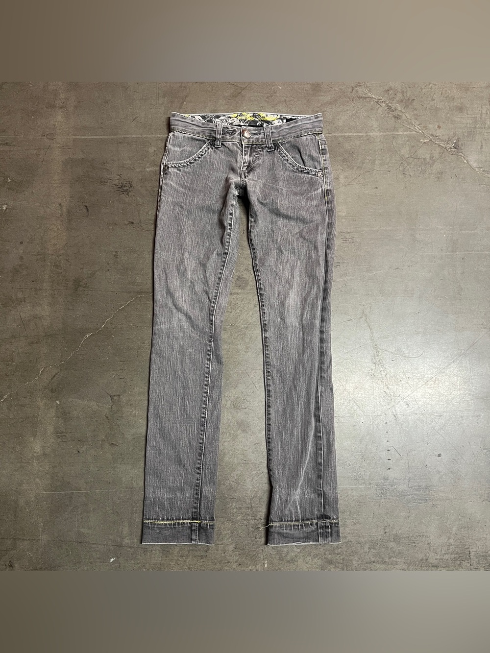 Miss Sixty Gray Low Rise Skinny Jeans